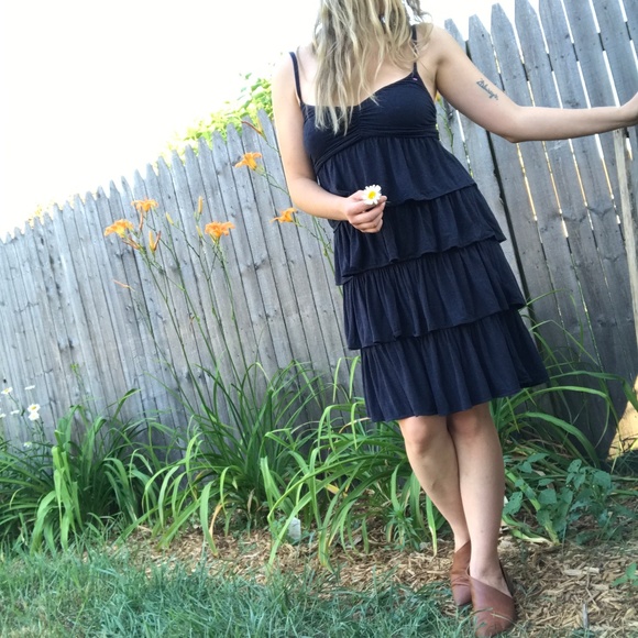 J. Crew Dresses & Skirts - J Crew Navy Knit Tiered Dress